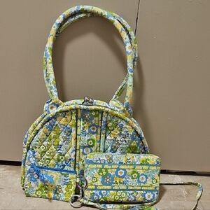 Floral Quilted Shoulder Bag Set